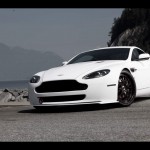 2009 White Vantage Front Low Angle Wallpaper