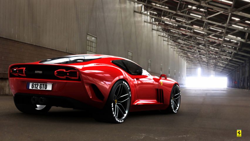 612 Gto Concept Rear View Wallpaper 852x480