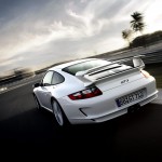 911 Gt3 Rear View Race Track Wallpaper