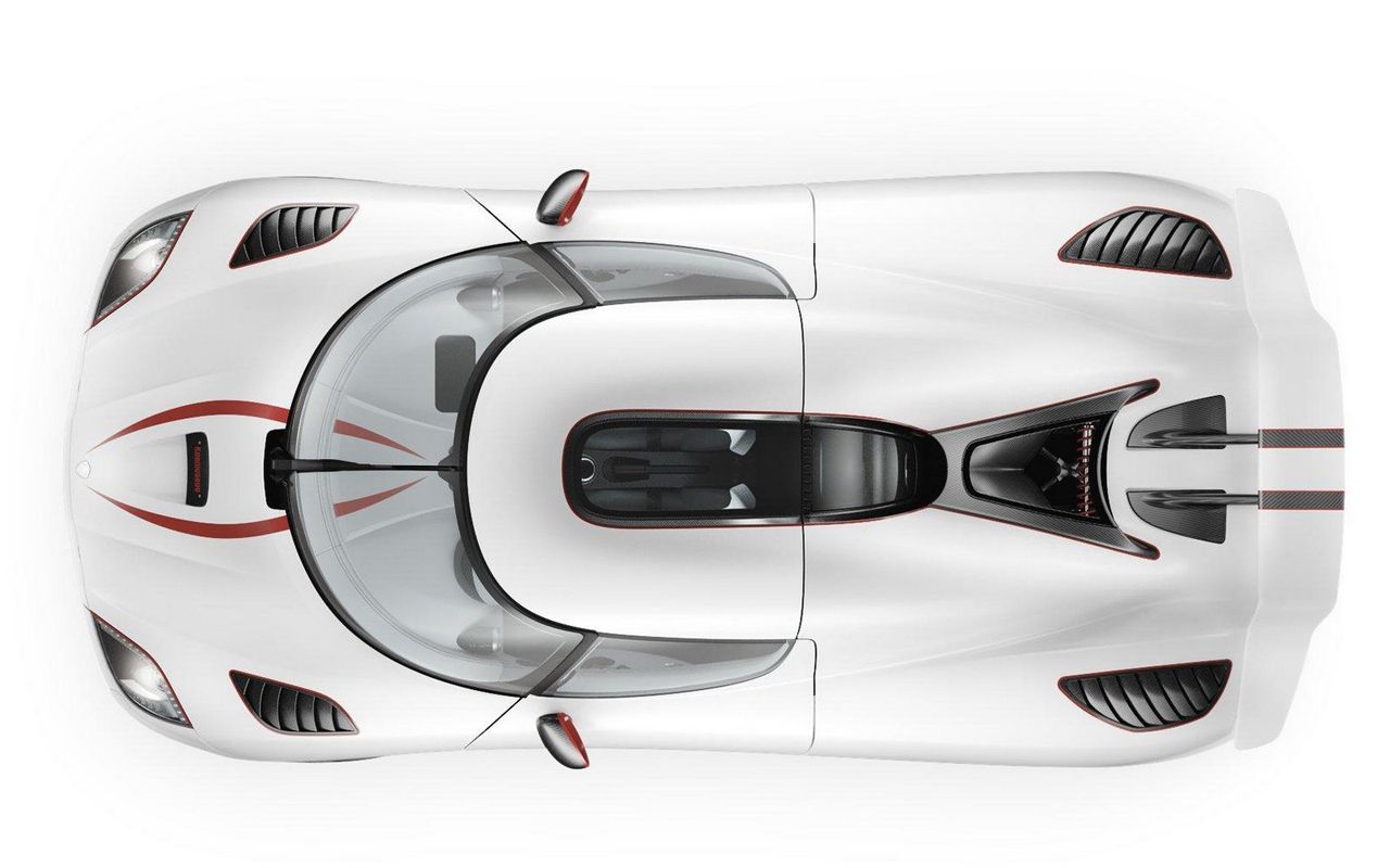 Agera R White Top View Wallpaper 1280x800