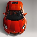 Aventador Red Top View Wallpaper