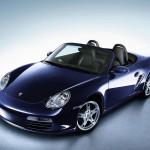 Boxster Blue Convertible Front High Angle Wallpaper