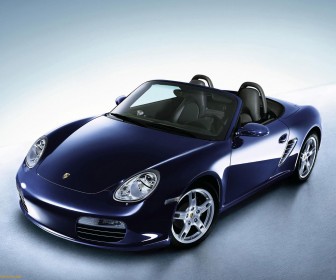 Boxster Blue Convertible Front High Angle Wallpaper