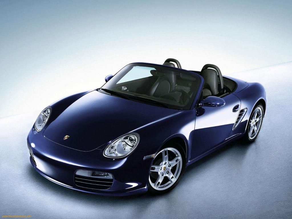 Boxster Blue Convertible Front High Angle Wallpaper 1024x768