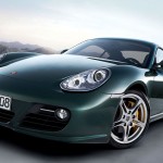 Cayman S Green Front Angle Wallpaper