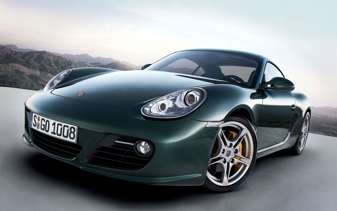 Cayman S Green Front Angle Wallpaper 1280x800