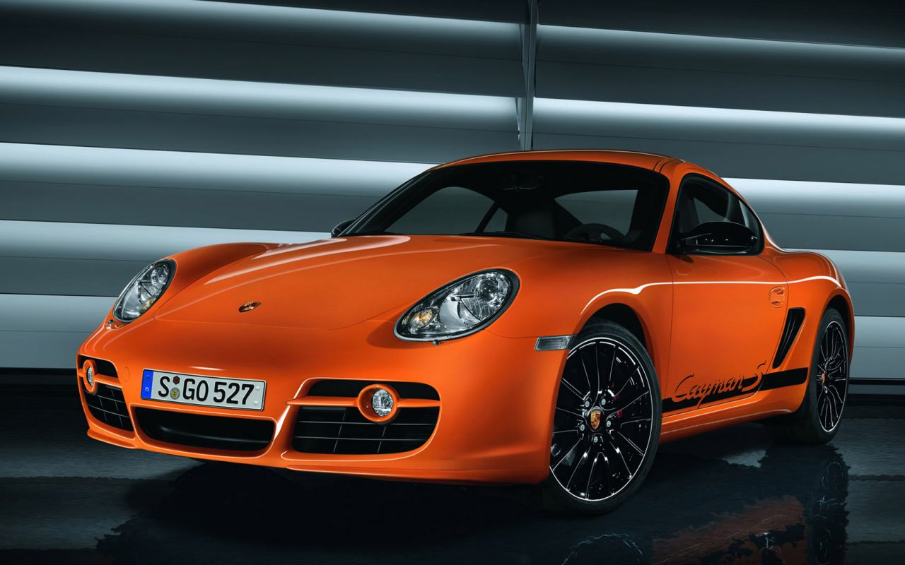 Cayman S Orange Front Angle Wallpaper 1280x800