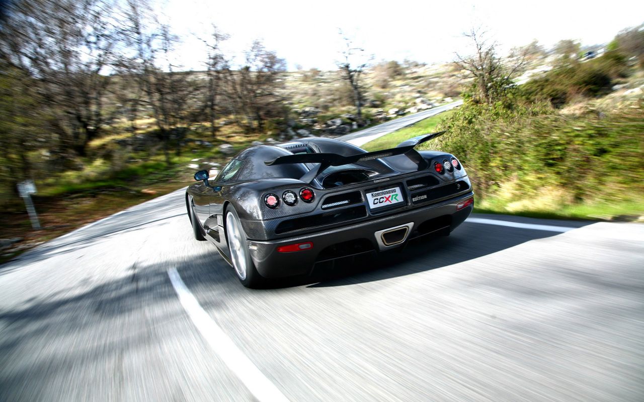 Ccx Black Rear View Driving Wallpaper 1280x800