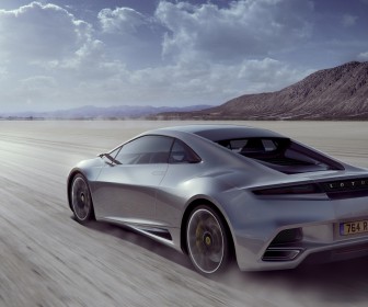 Elan Concept Silver Driving Desert Wallpaper