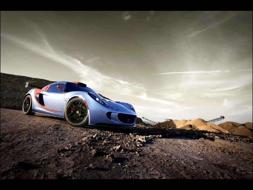 Exige Blue Front Side Low Angle Wallpaper 1024x768