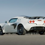 Exige White Rear Side View Wallpaper