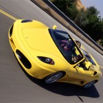 F430 Spider Convertible Driving High Angle Wallpaper