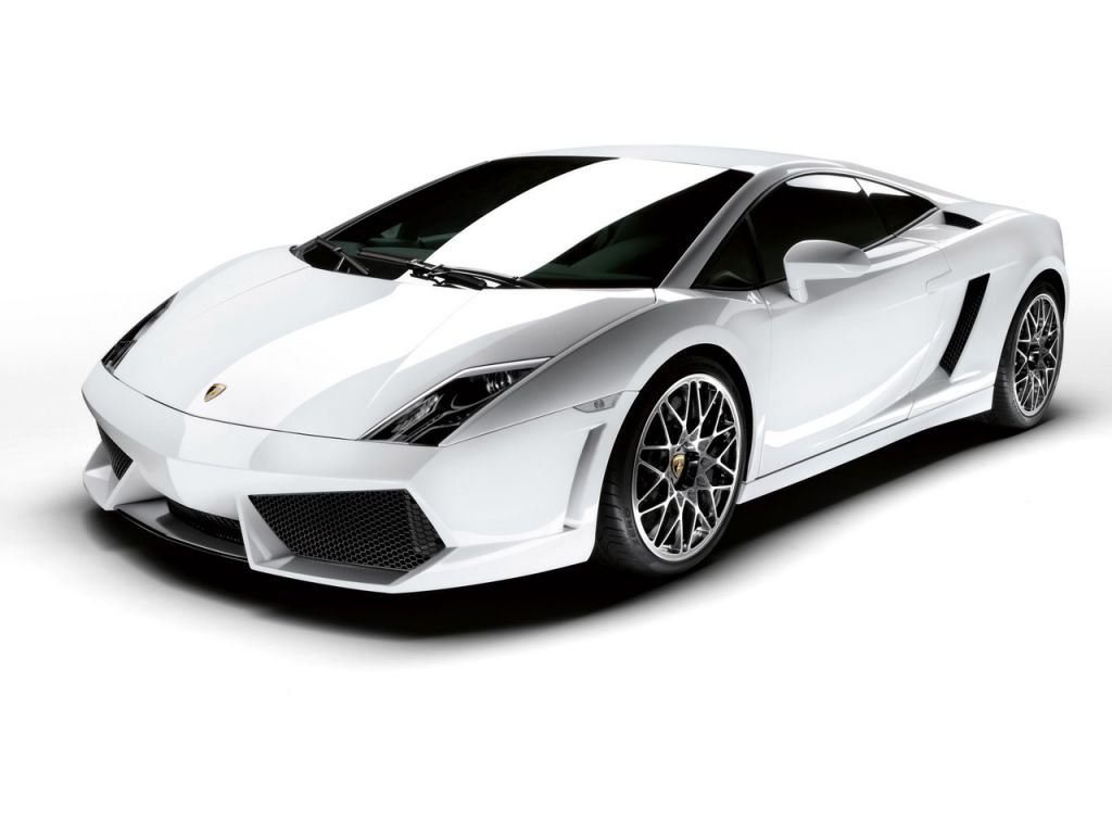 Gallardo Lp560 White Front Side View Wallpaper 1024x768