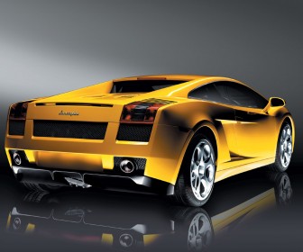 Gallardo Yellow Rear View Wallpaper