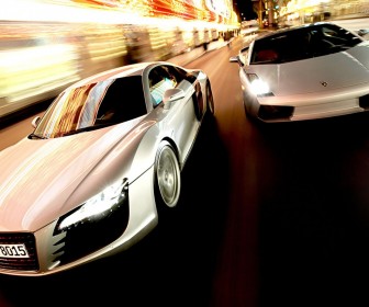 Lamborghini Gallardo Vs Audi R8 Wallpaper