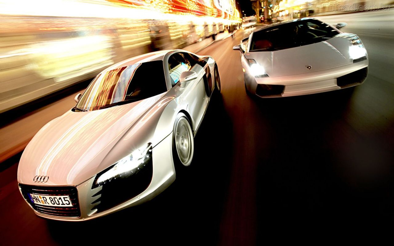 Lamborghini Gallardo Vs Audi R8 Wallpaper 1280x800