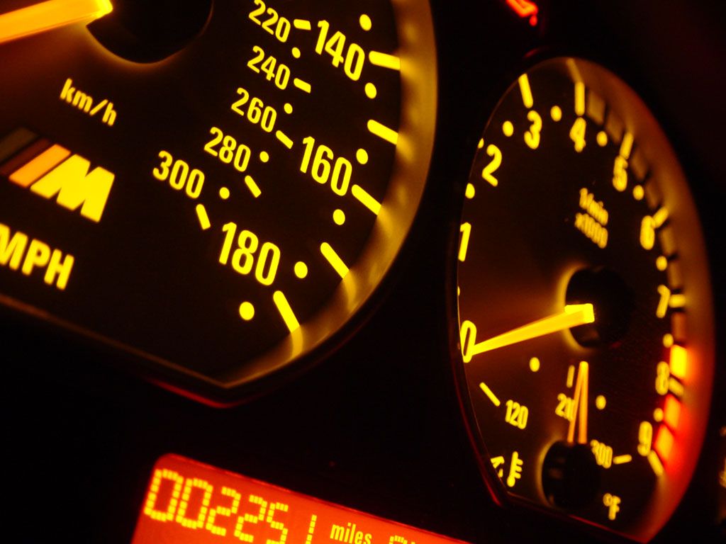 M3 Illuminated Gauges Closeup Wallpaper 1024x768