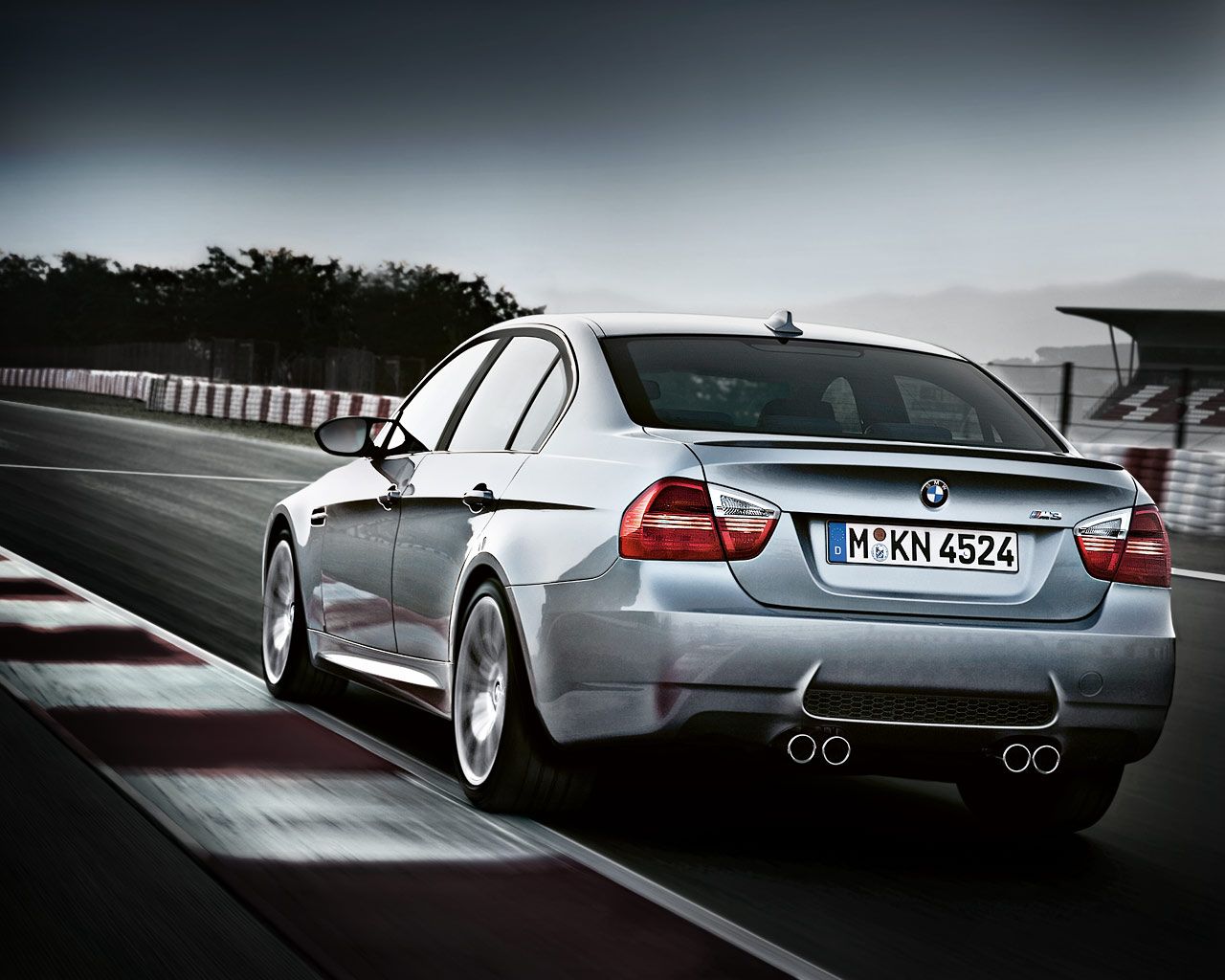 M3 Rear View Race Track Wallpaper 1280x1024