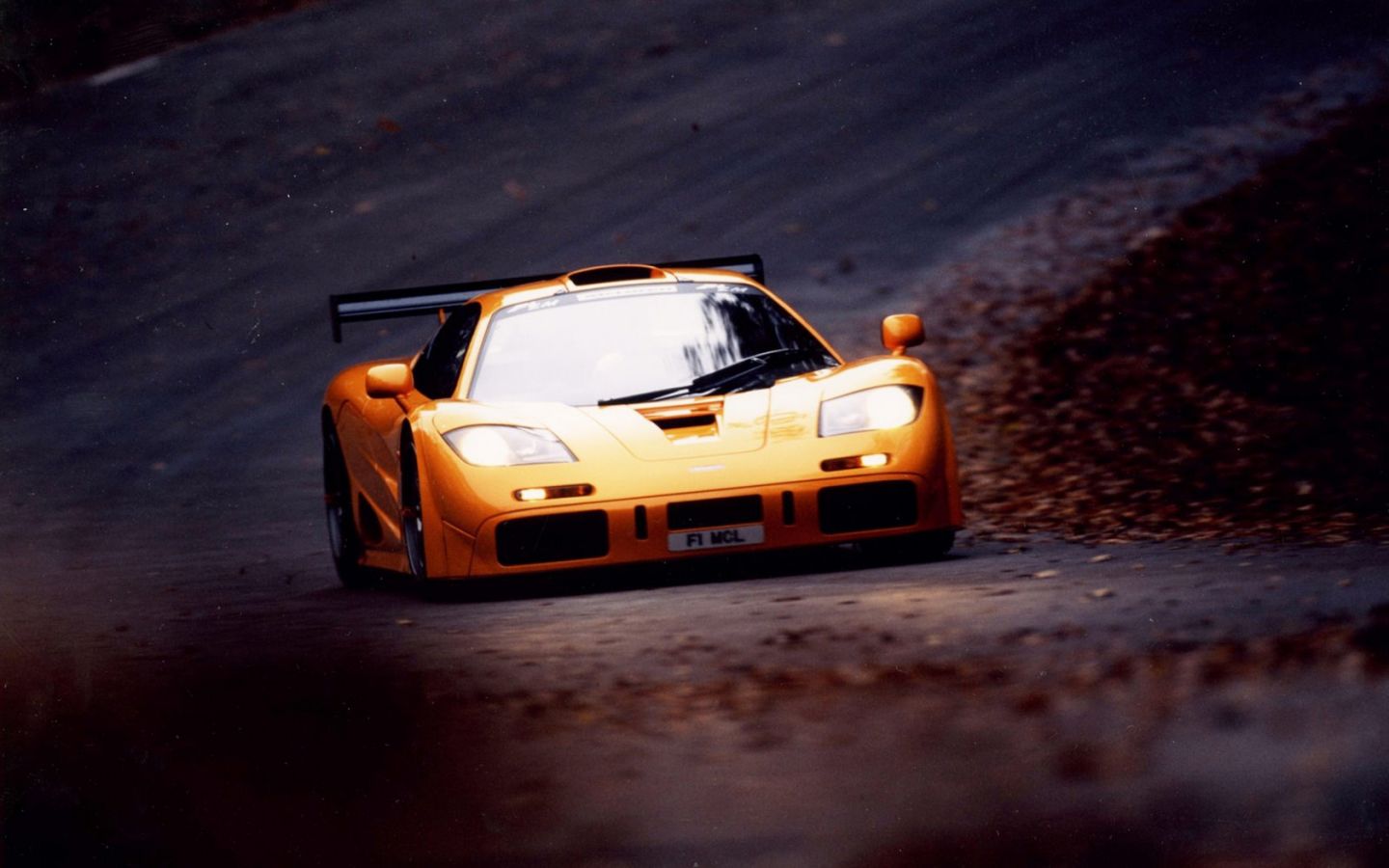 Mclaren F1 Orange Front View Wallpaper 1440x900