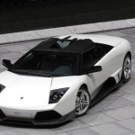 Murcielago Gt White High Angle Wallpaper