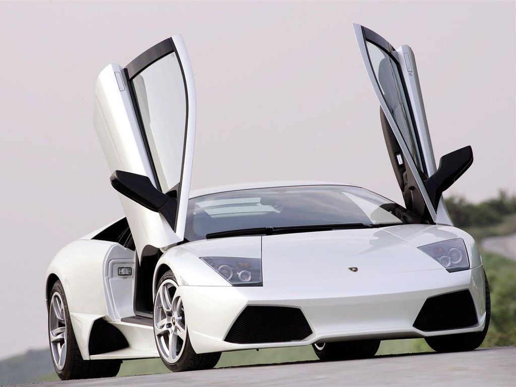 Murcielago Lp460 White Doors Open Wallpaper 1024x768