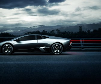 Reventon Side View Light Streaks Wallpaper