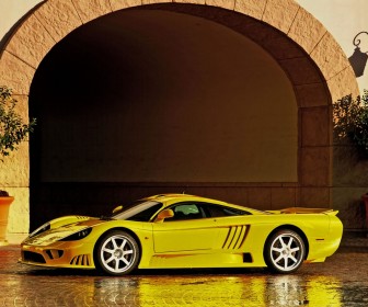 Saleen S7 Yellow Full Side View Wallpaper