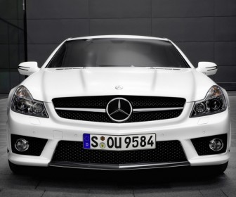 Sl 63 Amg White Front View Wallpaper