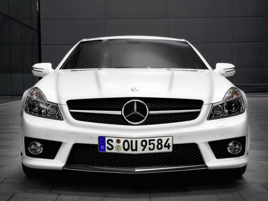 Sl 63 Amg White Front View Wallpaper 1024x768