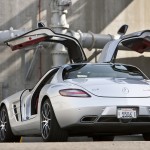 Sls Amg Rear View Doors Open Wallpaper