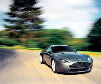 Vantage V8 Driving Front Angle Wallpaper