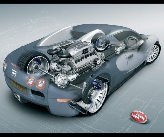 Veyron Engine Design Wallpaper